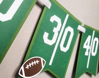 Football Field Line Cardstock Banner, Handmade Game Day Decor