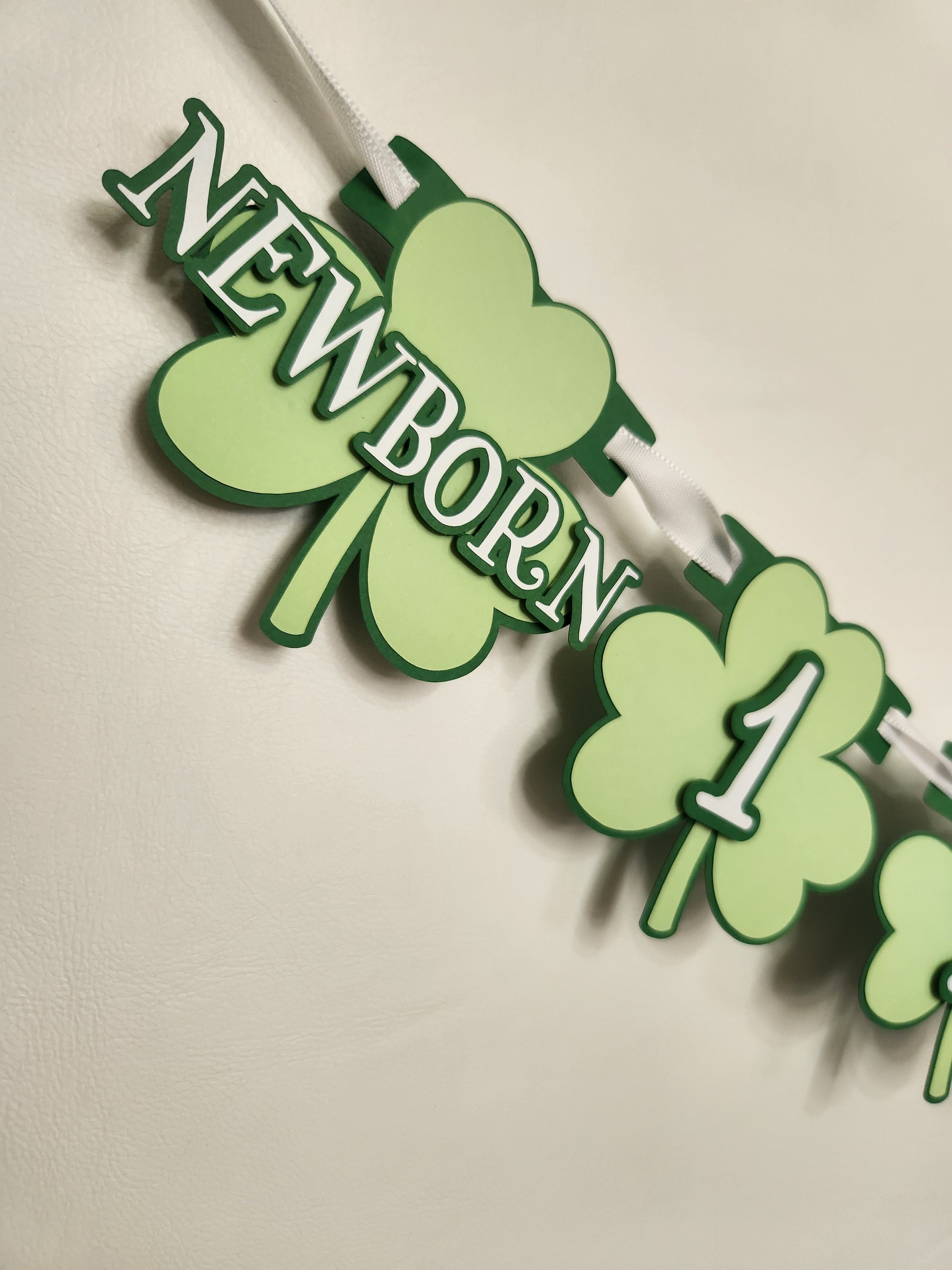 "Lucky One" First Birthday High Chair Banner - St. Patrick's Day Themed Decor For Baby's 1st Birthday