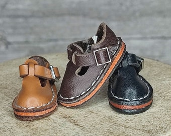 Tiny leather doll shoes, Blythe doll shoes, 1/6 dolls, 11.5” 12” neo Blythe, UK seller 37mm Brown Doll sandals shoes, Blythe, Pullip, Licca