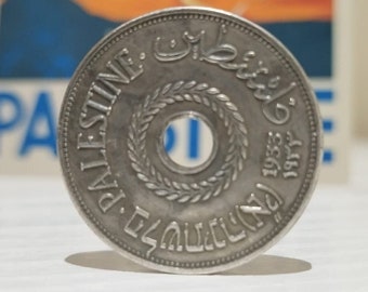 Vintage Rare 1933 Palestine 20 Mils Coin British Mandate Key Date Reproduction, Treasured Collection Mint Condition, Holy Land 10% charity