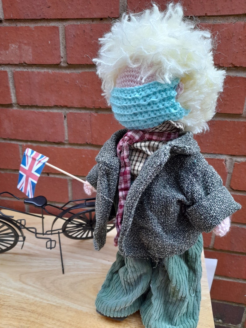 Boris Johnson Doll, Prime Minister Doll, BJ Doll, Upcycled Faceless