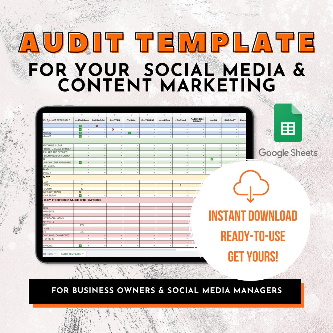 Social Media, Content AUDIT for Business Owners, Social Media Managers