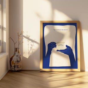 Too Clumsy to Be Around Fragile Masculinity Print - Feminist Wall Art, Funny Minimalist Illustration, Digital Download, Feminist Digital Art