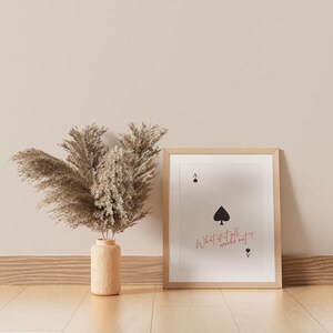 Juego de 2 ilustraciones de cartas Ace para imprimir: citas inspiradoras para la decoración de paredes, imprimibles motivacionales para el hogar o la oficina, contenido descargable