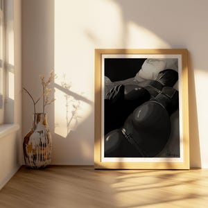 Sensual Woman Art Print: Elegant Bedroom Decor (Instant Download)