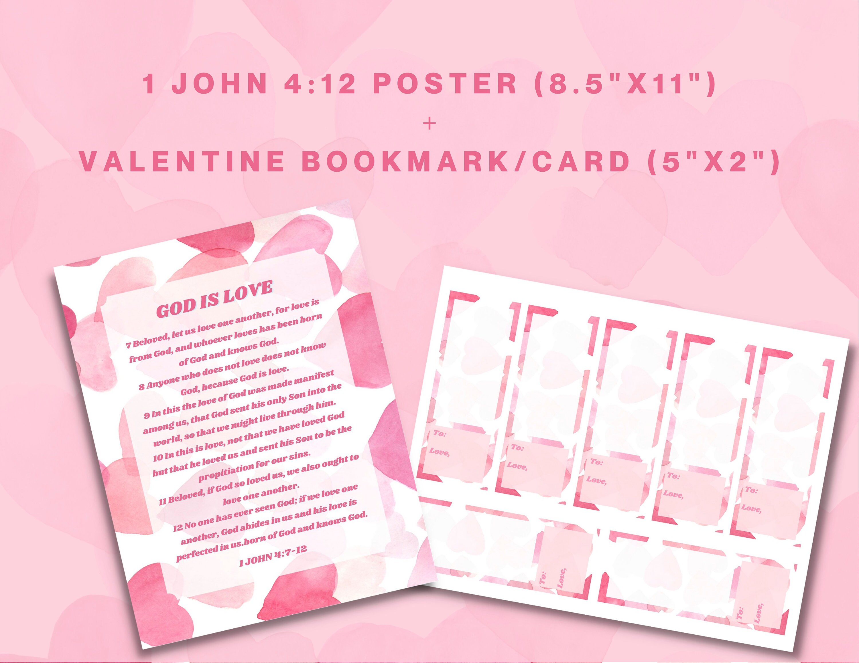 JESUS LOVES YOU Printable Decor Cards Valentine's Day - Etsy Israel