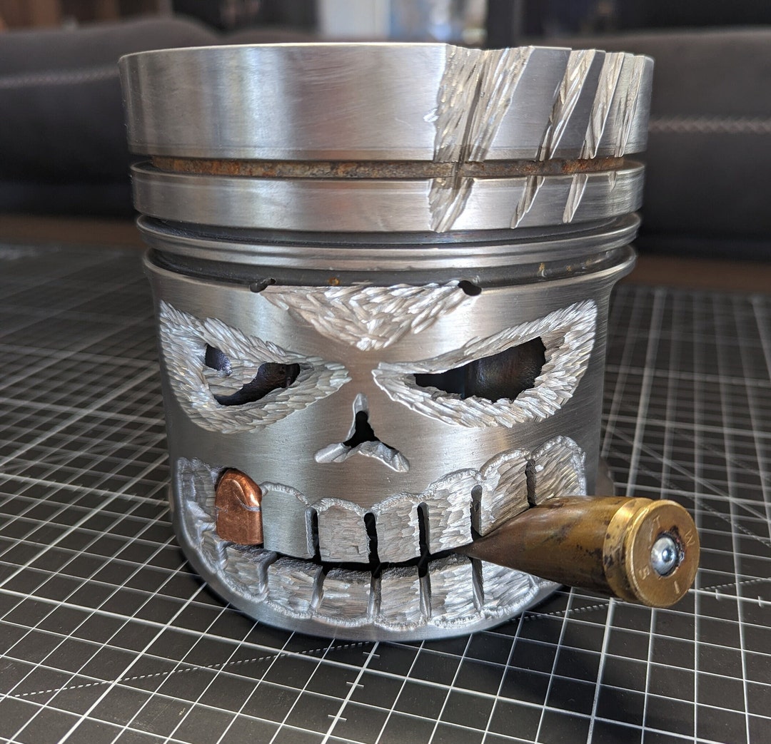 Piston Art Ashtray Steampunk Piston Pistonart Deco Flask Etsy