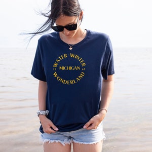Michigan Water Winter Wonderland T Shirt, Michigan History Shirt Unisex