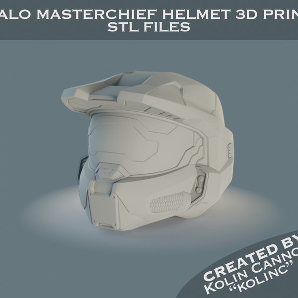 Halo Infinite Master Chief Helmet 3D Printer Files - STL Files - Halo Helmet Master Chief - Model - Statue - Large