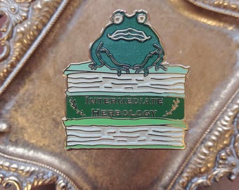 Toad-ly Reading Enamel Pin