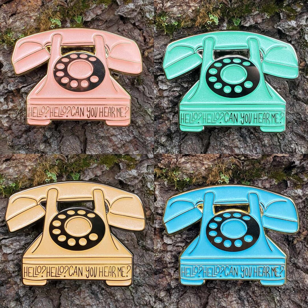 Yelling Phone Enamel Pin - Etsy