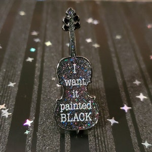 Black Cello Enamel Pin