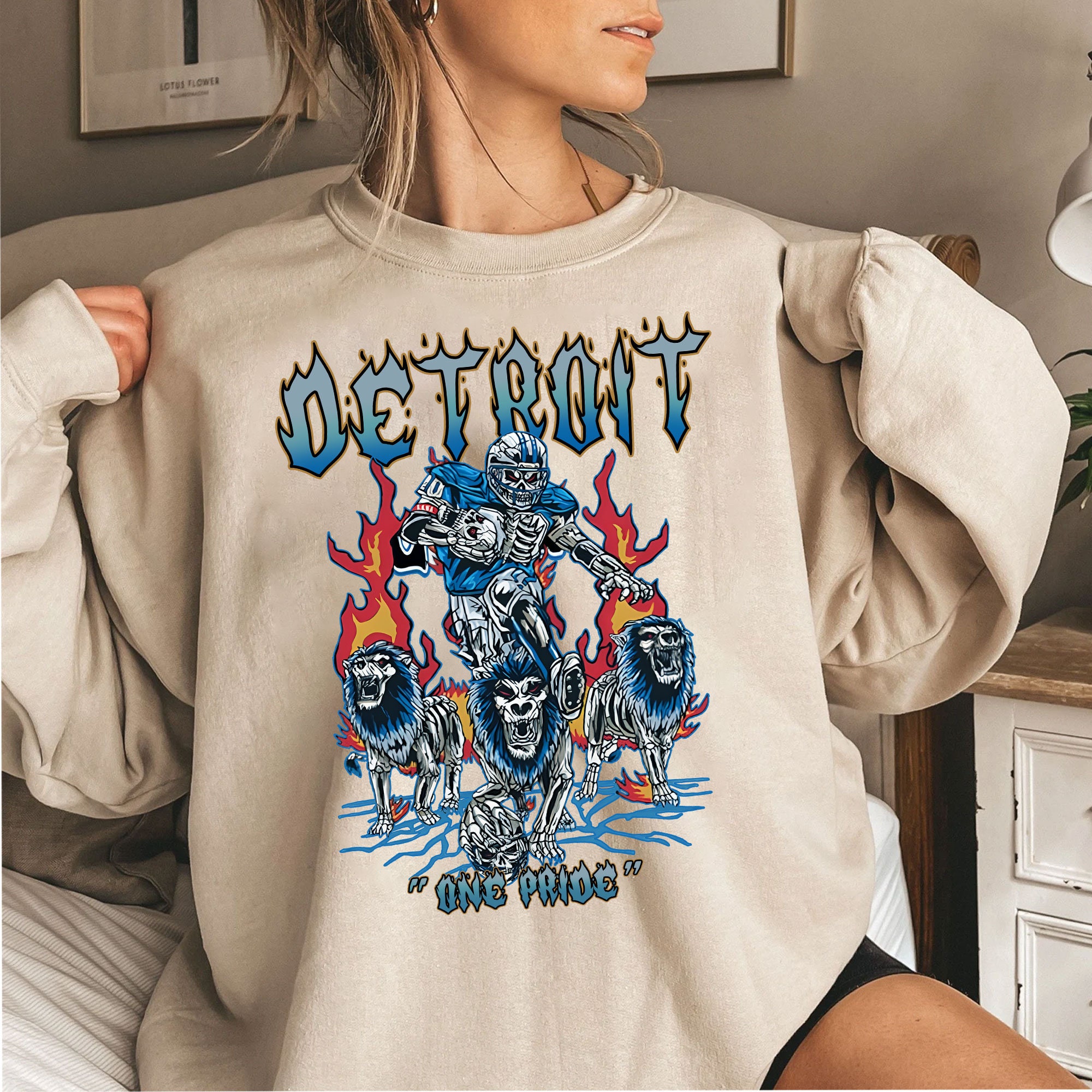 Detroit Football Skeleton - Unisex t-shirt – Modern Vintage Apparel