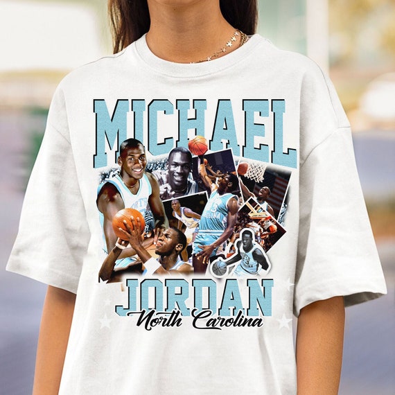 Michael Jordan Vintage Inspired Throwback Vintage NBA Graphic T-Shirt