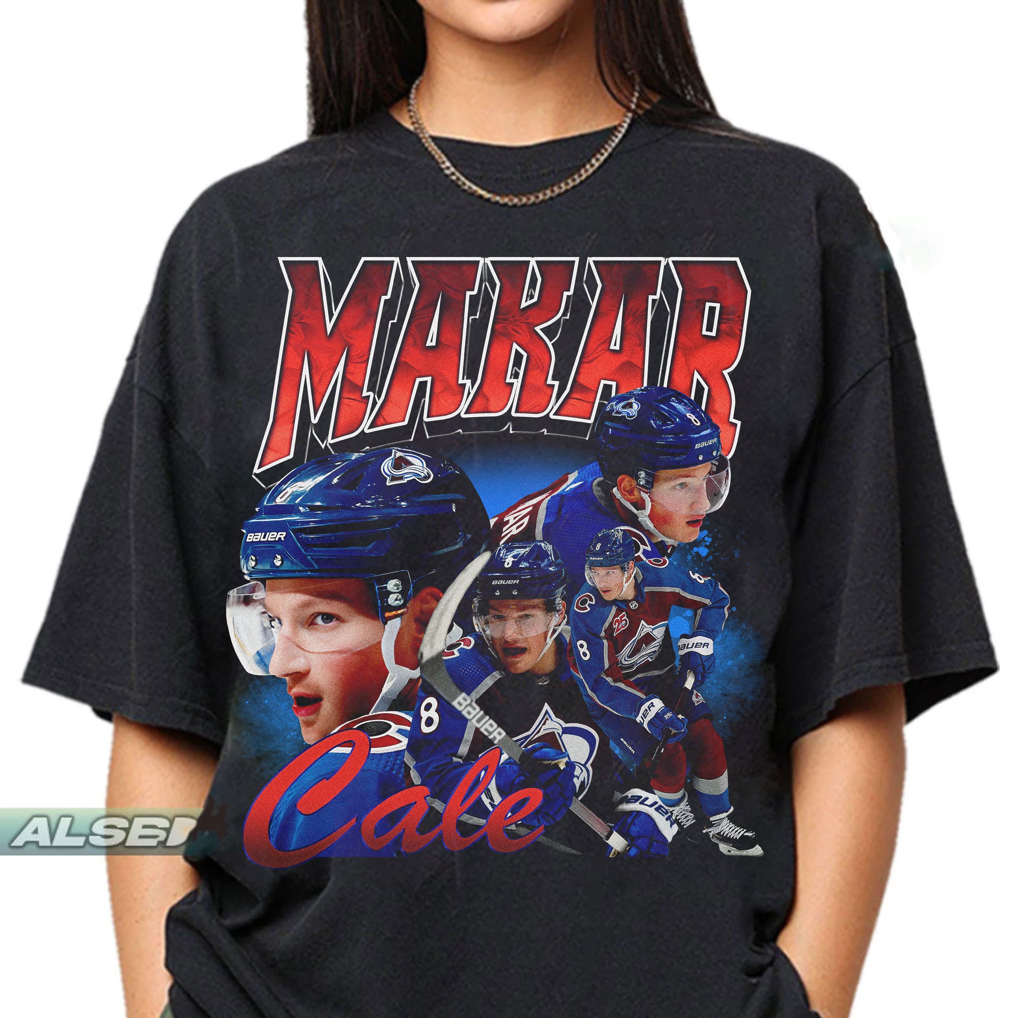 NHL Men's Colorado Avalanche Cale Makar #8 Red Player T-Shirt