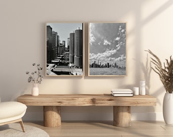 Horizonte de Chicago, Fotografía de Chicago, Impresión de Chicago - Arte de pared imprimible