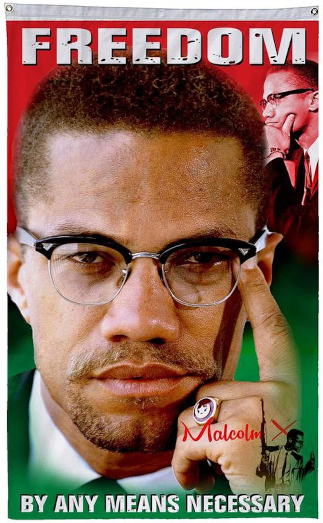 Malcolm X FLAG 3X5 Feet Fred Hampton Angela Davis Huey P. Etsy