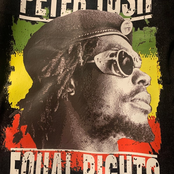 Peter Tosh Classic Urban Denim Jean Jacket 1 Size Only XL Reggae Music Gregory Isaacs Dennis Brown Bob Marley Black History Month