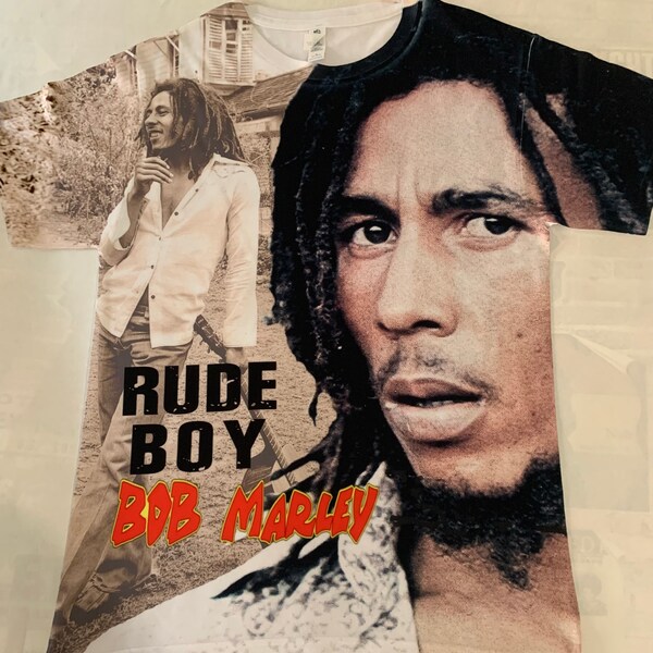 Bob Marley Original Rude Boy Shirt Peter Tosh Wailers Gregory Isaacs Dennis Brown Reggae Rasta Dreadlocks Jamaica Black History Month