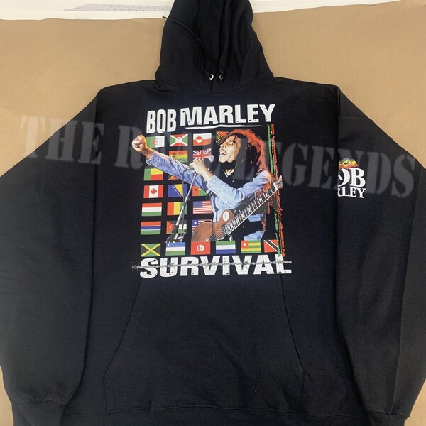 Bob Marley Survival Hoodie Rasta Reggae Music Jamaica Gregory Isaacs Dennis Brown Burning Spear Peter Tosh Juneteenth Black History Month