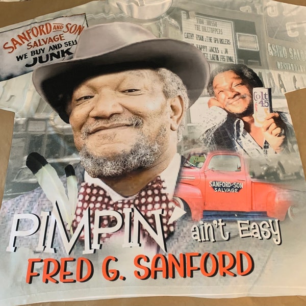 Sanford And Son Pimping Ain’t Easy Shirt Black Sitcoms Comedy Red Foxx Juneteenth Black History Month