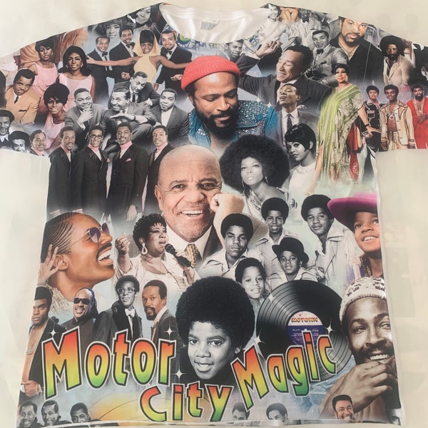 Motown Detroit Motor City Camisa Marvin Gaye Smokey Robinson Stevie Wonder David Ruffin Aretha Franklin Música Mes de la Historia Negra