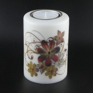 Candle with picture, candle motif, candle, decoration, tealight, real wax candle, tealight insert, decorative items, permanent candle, gift, tealight holder