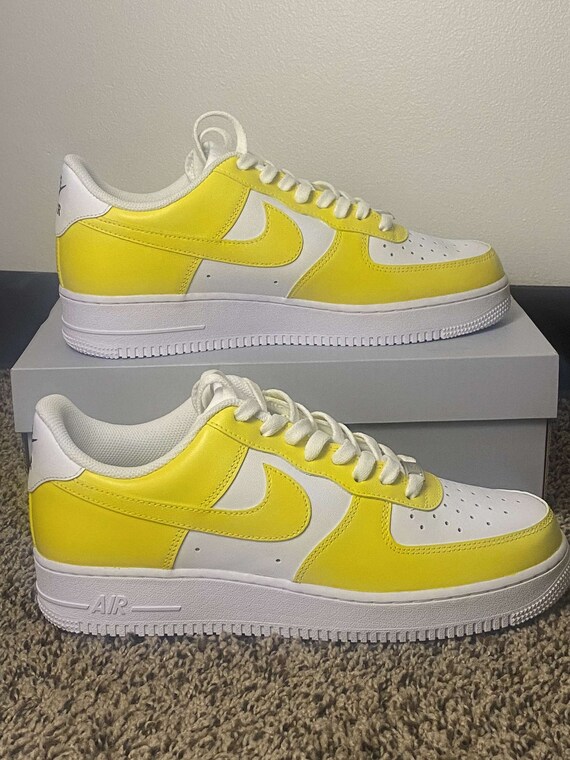 custom yellow air forces