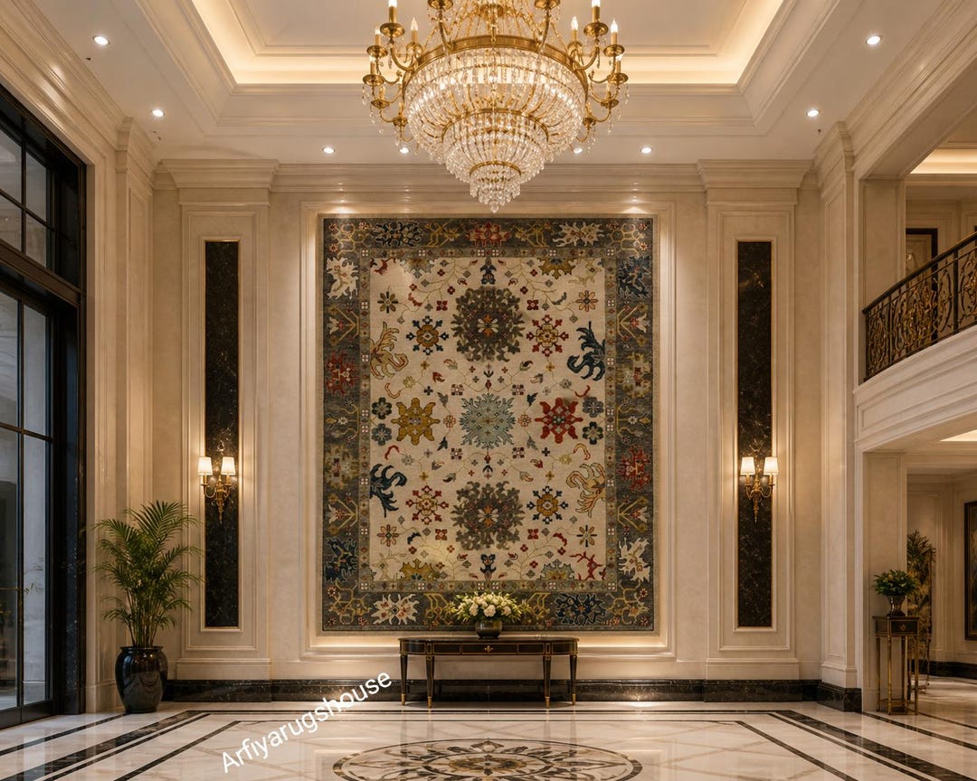 Royal Interior Design With Premium White Carpet Premium Quality Rug in ...