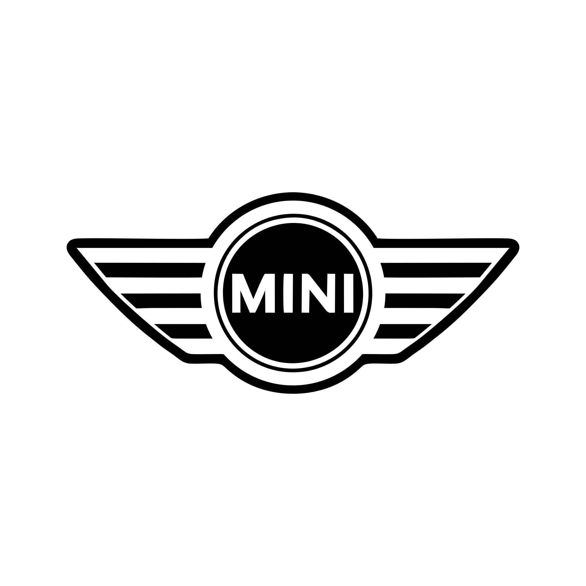 KillAllChrome Mini Tags – Small Black With White Font – MINI BITZ Cooper Tag For Your Mini