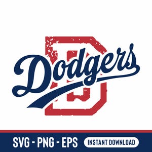 Dodgers Baseball grunge Svg, Printable, Instant Download