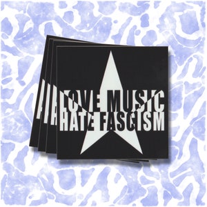 ADESIVO: Ama la musica Odia il fascismo (10x/30x/60x) | politico, sinistra, alternativa, adesivo contro destra | Attivismo, punk, merchandising, regali
