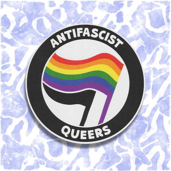 STICKER: Antifascist Queers (10x/30x/60x) | politische, linke, aktivistische, Aufkleber, Pride, Rainbow, Trans, LGBTQ, lesbisch, schwul