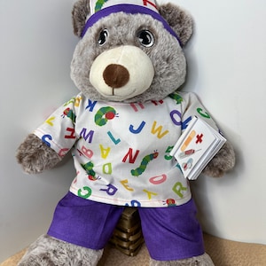 Nurse Teddy Bear , teddy bear in a scrub , nurse graduation gift , nurse graduation teddy bear