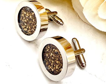 Elegant Bronze 19th Wedding Anniversary Cufflinks – Luxury Gift for Husband