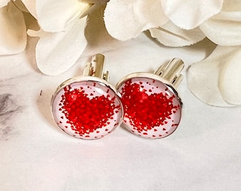 Heart Cufflinks Handmade