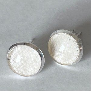 Linen 8th Wedding Anniversary Earrings Handmade