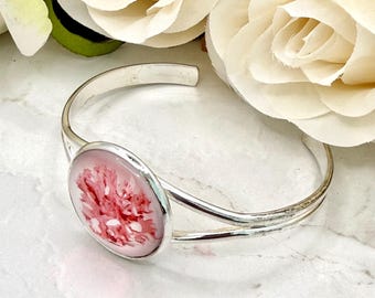 Pulsera de coral para 35.º aniversario de bodas, regalo de joyería artesanal, bañada en plata, embalaje ecológico.