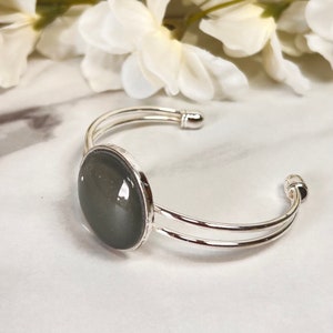 TIN BANGLE 10th Wedding Anniversary, Bracelet, Handmade, Silver Plated
