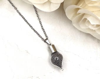 Elegant Stainless Steel Pendant Necklace 11th Anniversary Gift for Wife • Modern Steel Jewellery
