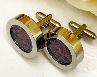 Luxurious Ruby 40th Anniversary Cufflinks for Husband – Genuine Red Gemstone Gift for Him