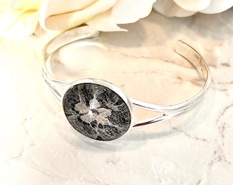 Brazalete de encaje, brazalete bañado en plata, regalo para el 13.º aniversario