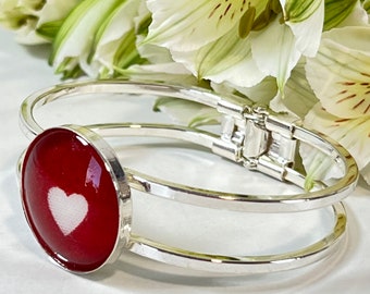 COTTON BANGLE 2nd Wedding Anniversary, Bracelet, Handmade, Silver Plated