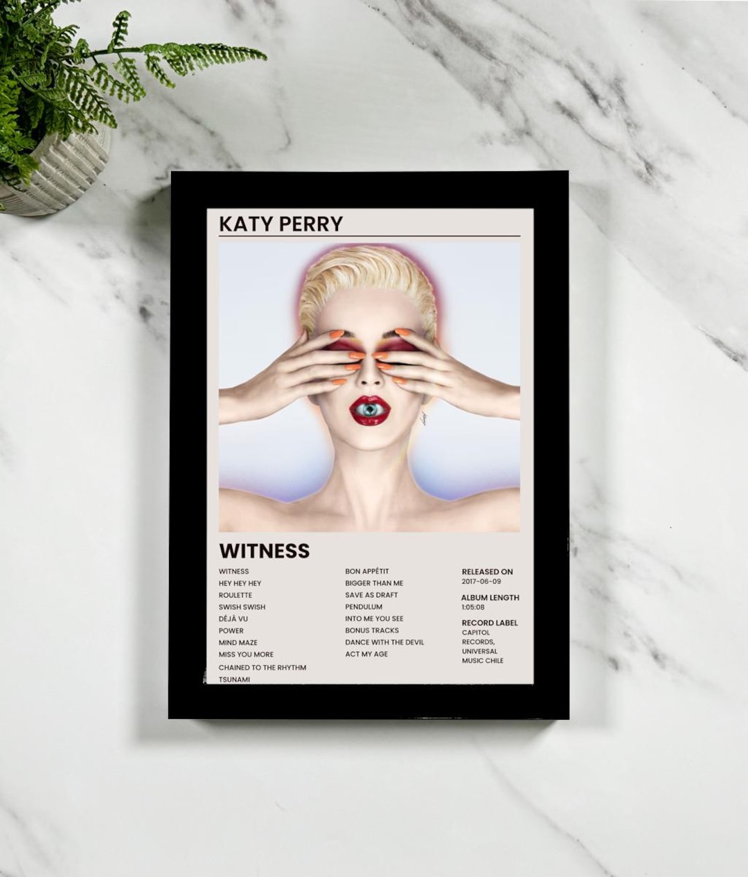 katy-perry-witness-album-cover-and-track-list-a2-framed-print-poster-etsy