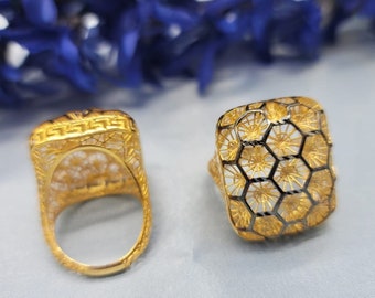 925 sterling silver gold plated rings