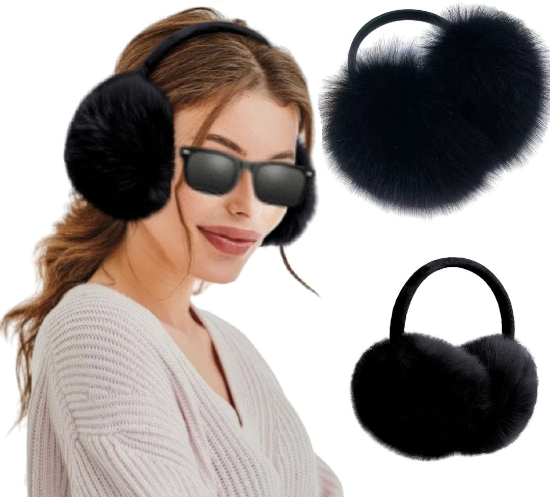 Ear Muffs Faux Fur Ladies Ear Warmer Winter Adjustable Etsy