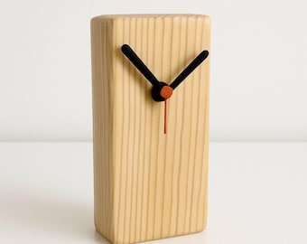 Minimalist Ash Wood Desk Clock: Modern Desktop Decor