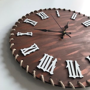 Modern Wall Clock, Retro Clock, Wooden Clock, Large Clock, Wooden Wall Clock, Vintage Wall Clock, Farmhouse Wall Clock, Silent Wall Clock