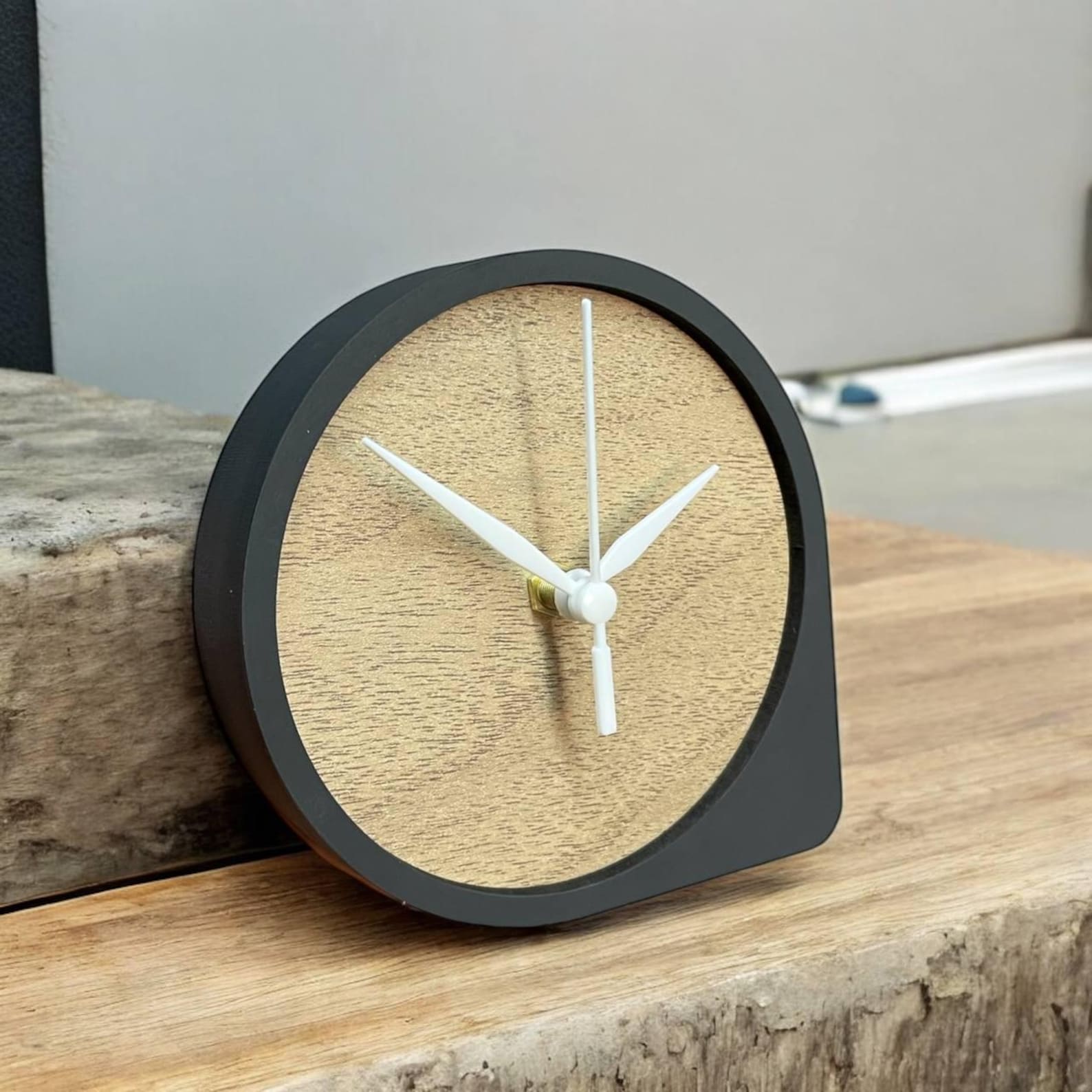 Modern Desktop Clock Wooden Desktop Minimalist Clock, Wooden Desktop Bohemian Clock, Desktop ...