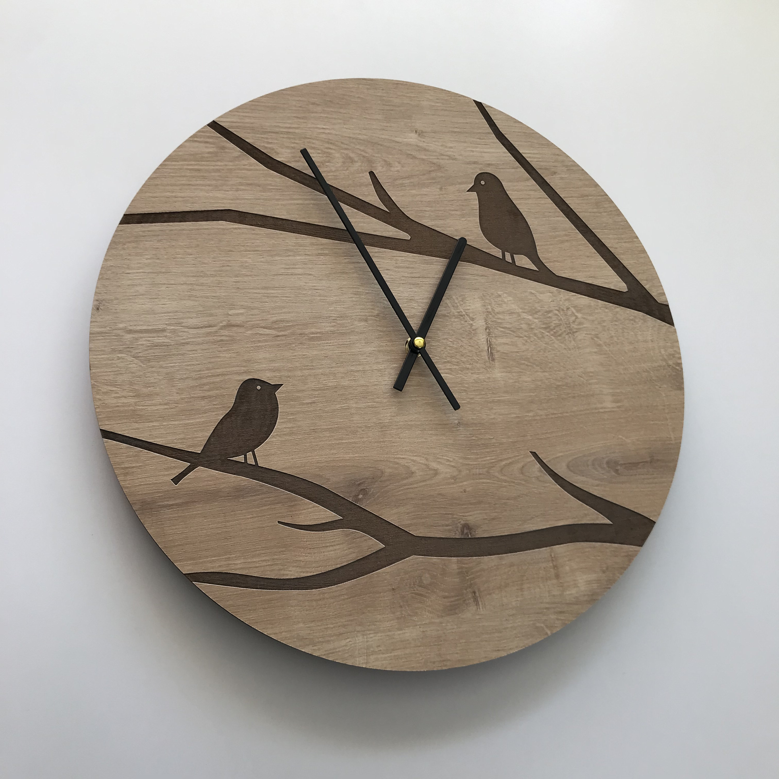 Bird Clock Modern Wall Clock Retro Clock Wooden Clock - Etsy
